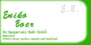 eniko boer business card